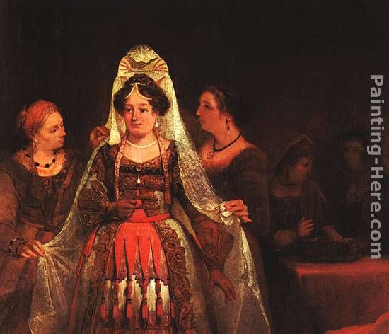 The Jewish Bride (Esther Bedecked) painting - Aert de Gelder The Jewish Bride (Esther Bedecked) art painting